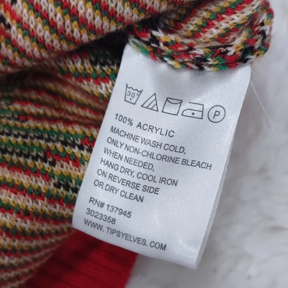 Tipsy Elves Black Cardigan with Red Trim and Festive Motifs - Picture 16 of 17